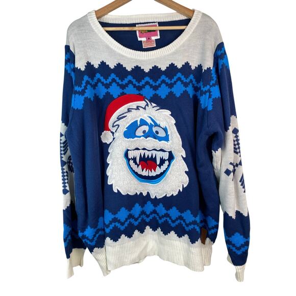 Tipsy Elves Size 1X Rudolph the Red Nosed Reindeer Abominable Snowman Sweater - Picture 1 of 7